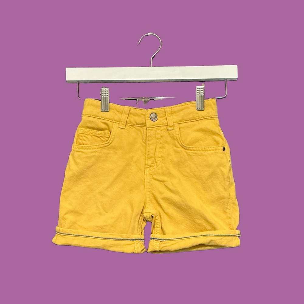 Mini Boden Yellow Demin Kids Shorts